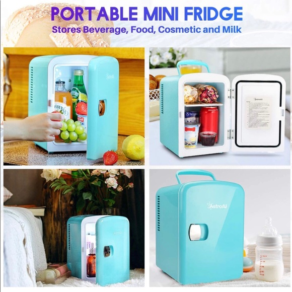 SOLD* Mini fridge in tiffany blue - Picture 5 of 10